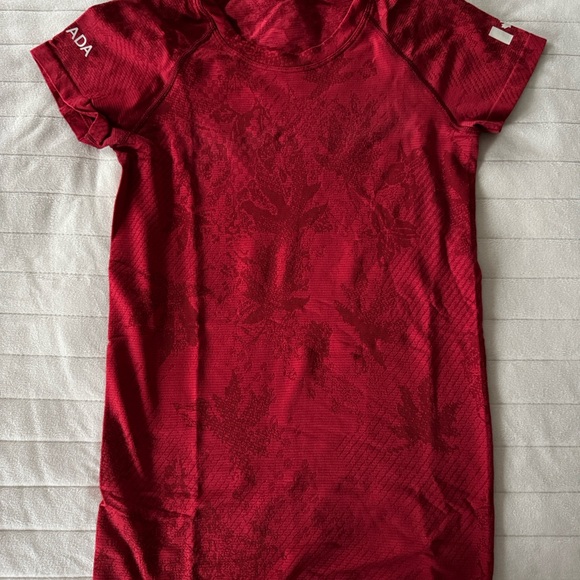 lululemon athletica Tops - lululemon athletica Red Team Canada Short Sleeve Top
